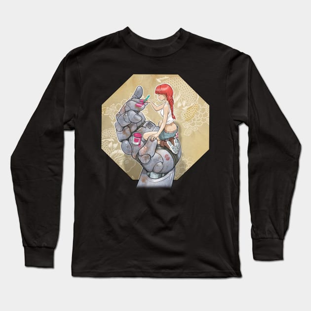 Robot hand 01 Long Sleeve T-Shirt by HectorGomez